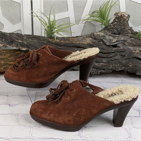 UGG Molly Lace-Up Mules Clogs - Picture 4 of 8